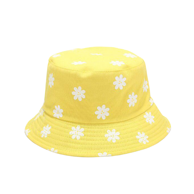Daisy Print Bucket hat Yellow