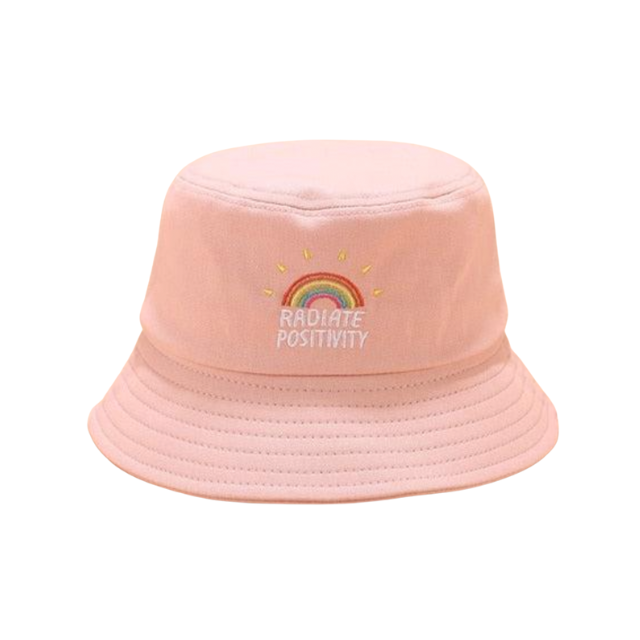 Rainbow Bucket hat Pink Radiate positivity